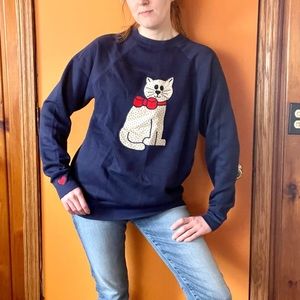 Vintage cat sweatshirt
